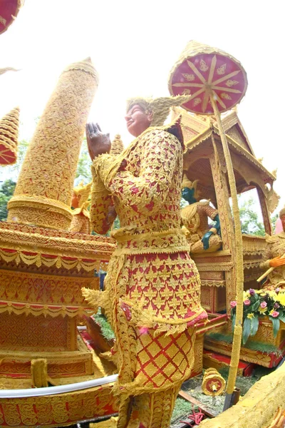 Svíček vosk Festival v Ubonratchathani, Thajsko — Stock fotografie