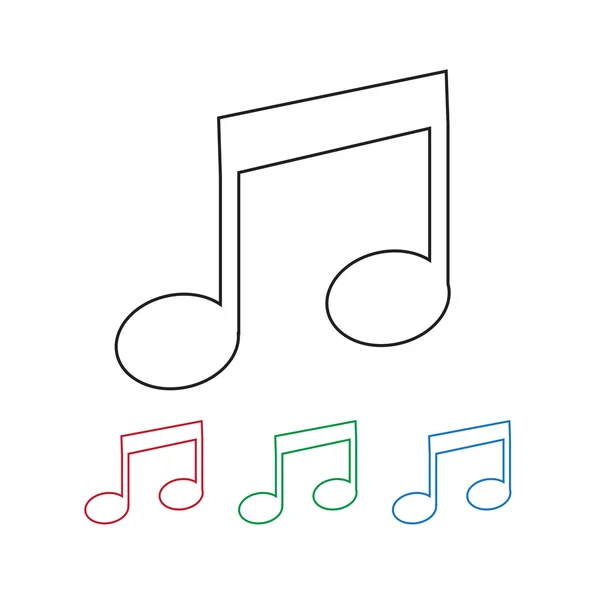 Icono de nota musical — Vector de stock