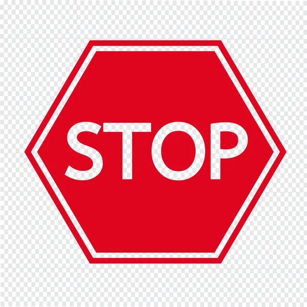 Stoppschild-Symbol — Stockvektor