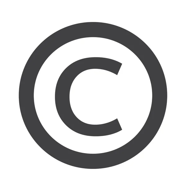 Icono del símbolo de copyright — Vector de stock