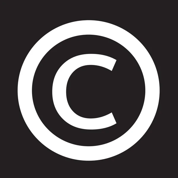 Ícone de símbolo de direitos autorais — Vetor de Stock