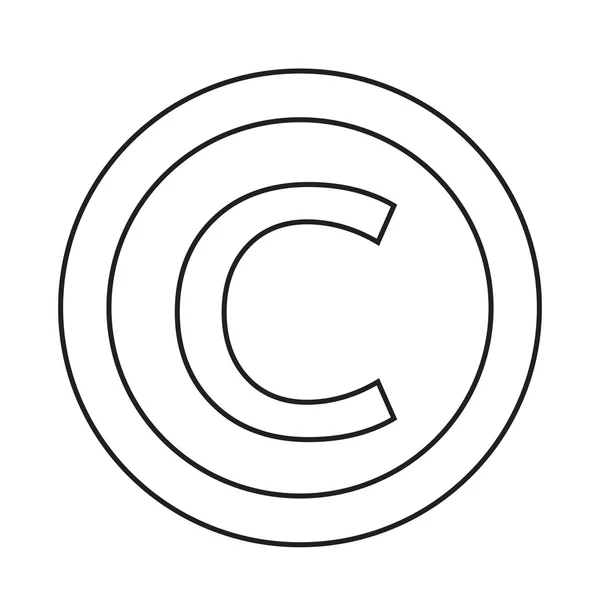 Icône de symbole de copyright — Image vectorielle