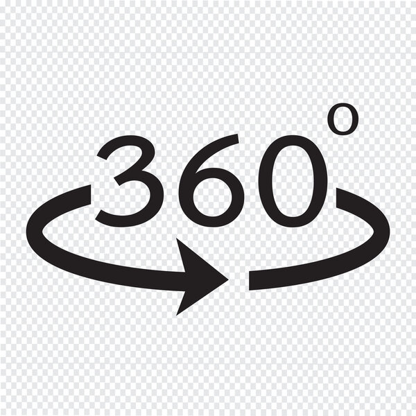 Angle 360 degrees icon