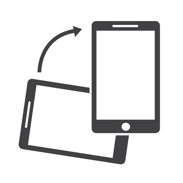 Smartphone pictogram roteren — Stockvector