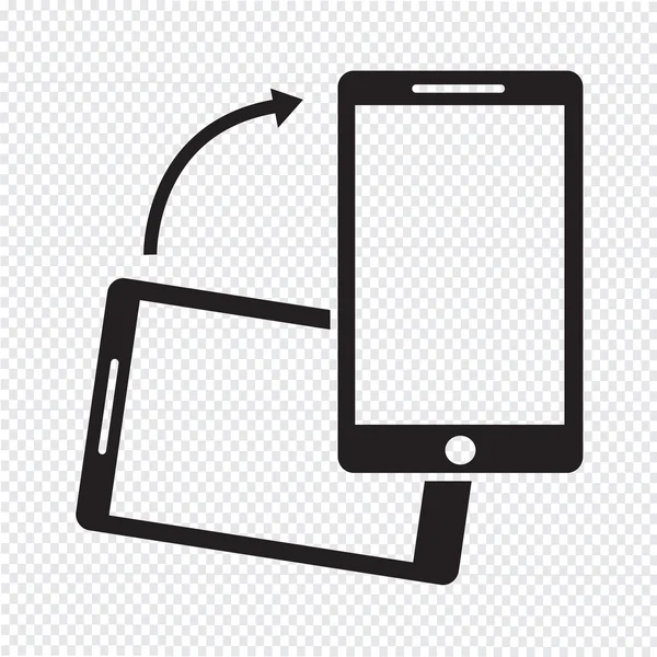 Smartphone pictogram roteren — Stockvector