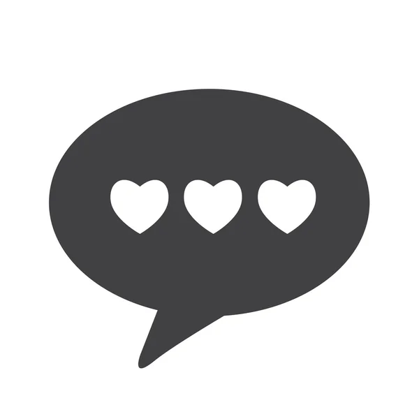 Heart speech bubble icon — Stock Vector