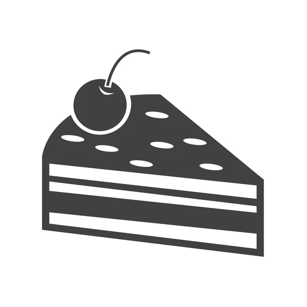 Tårta bit ikonen — Stock vektor