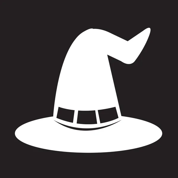 Halloween chapéu de bruxa ícone — Vetor de Stock