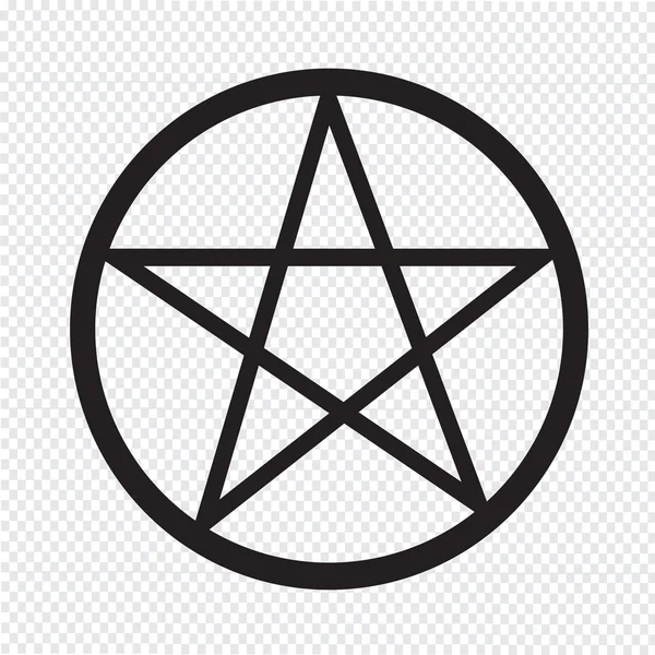 Diseño del icono de Pentagrama — Vector de stock