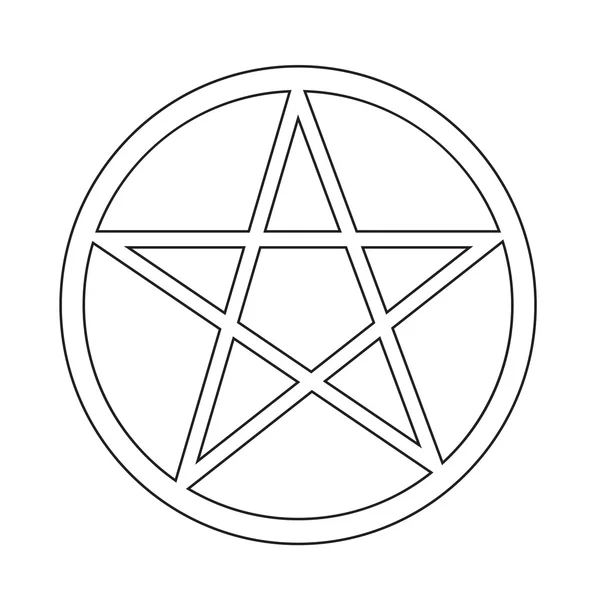 Conception icône pentagramme — Image vectorielle