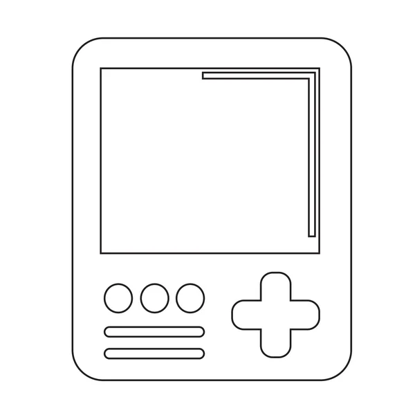 Handheld game console icon — Stock Vector