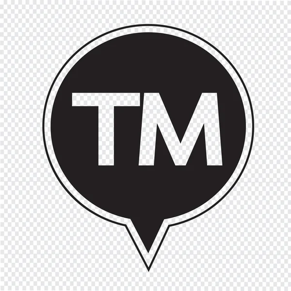 Trademark button Icon — Stock Vector