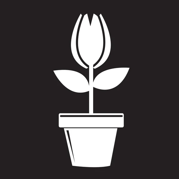 Icona vaso di fiori — Vettoriale Stock