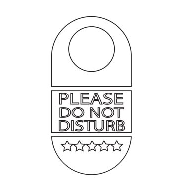 Lütfen kapıyı askı simgesi rahatsız etmeyin