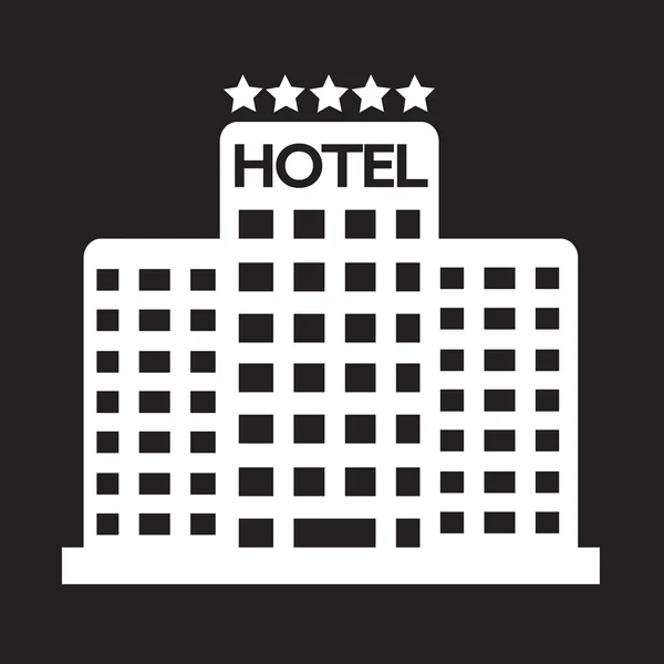 Ícone do hotel de cinco estrelas — Vetor de Stock