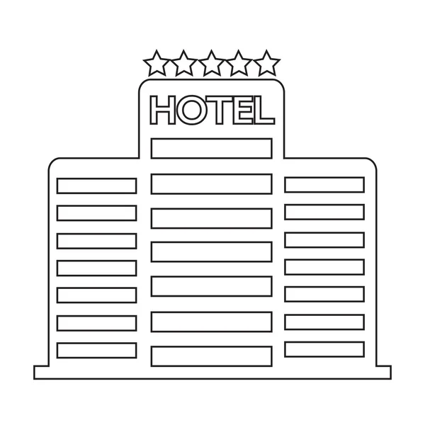 Icono del hotel de cinco estrellas — Vector de stock