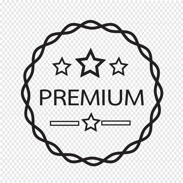 Vintage premie label pictogram — Stockvector