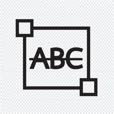 Üstü çizili metin düzenleme mektup simgesi