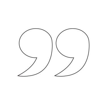 Blockquote işareti simgesi illüstrasyon