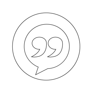 Blockquote işareti simgesi illüstrasyon