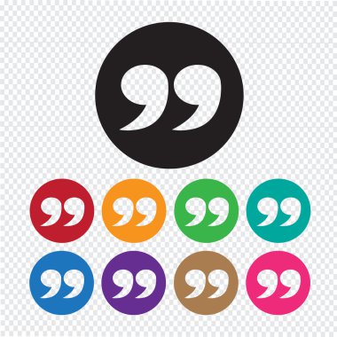 Blockquote işareti simgesi illüstrasyon