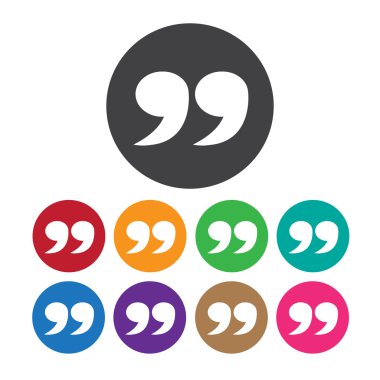 Blockquote işareti simgesi illüstrasyon