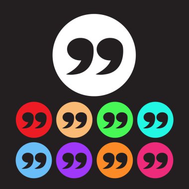 Blockquote işareti simgesi illüstrasyon