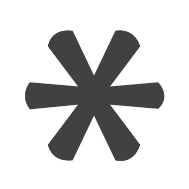 Yıldız işareti dipnot işareti simgesi