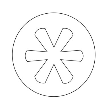 Yıldız işareti dipnot işareti simgesi