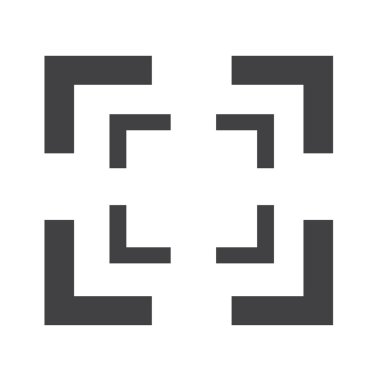 Odak simgesini işaret illüstrasyon