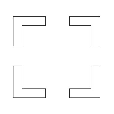 Odak simgesini işaret illüstrasyon