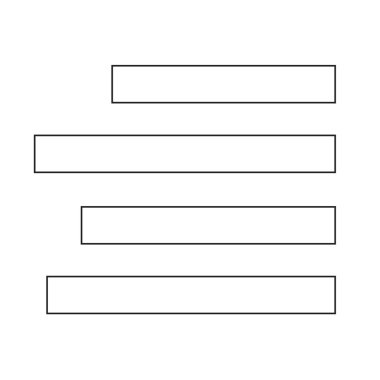 Metni sağa simgesini işaret illüstrasyon Hizala