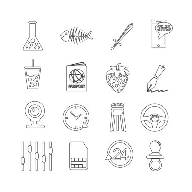 Web sitesi ve iletişim için web simgeler kümesi