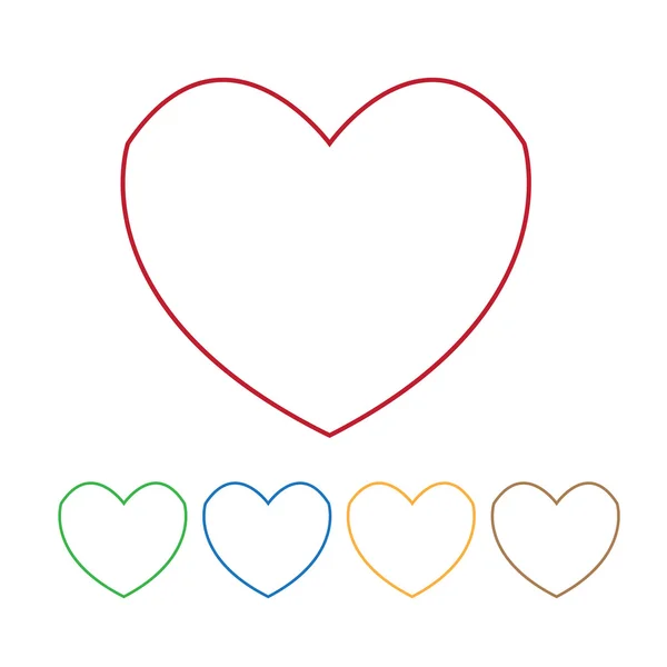 Návrh znaku ikon srdce — Stockový vektor