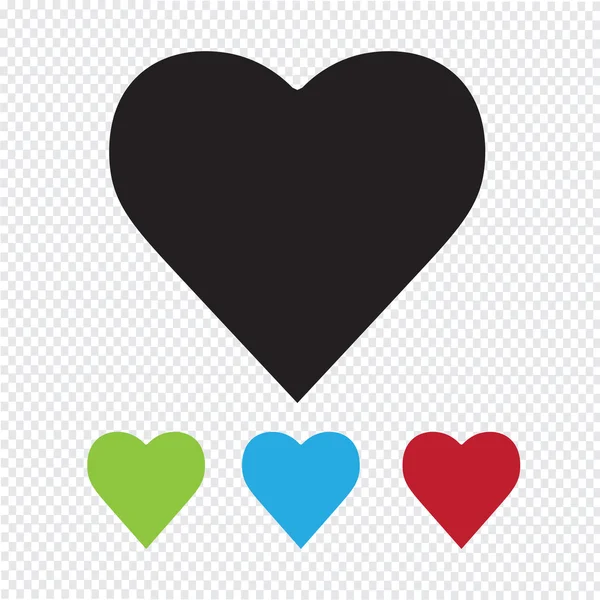 Corazón icono signo de diseño — Vector de stock