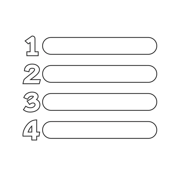 数字列表图标符号 — 图库矢量图片