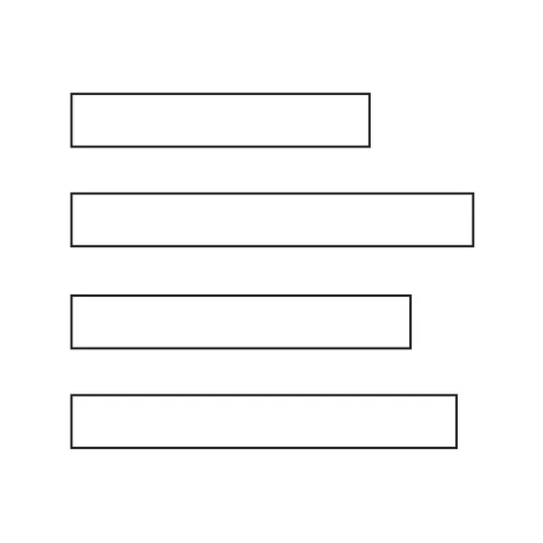 Teken links pictogram afbeelding uitlijnen — Stockvector