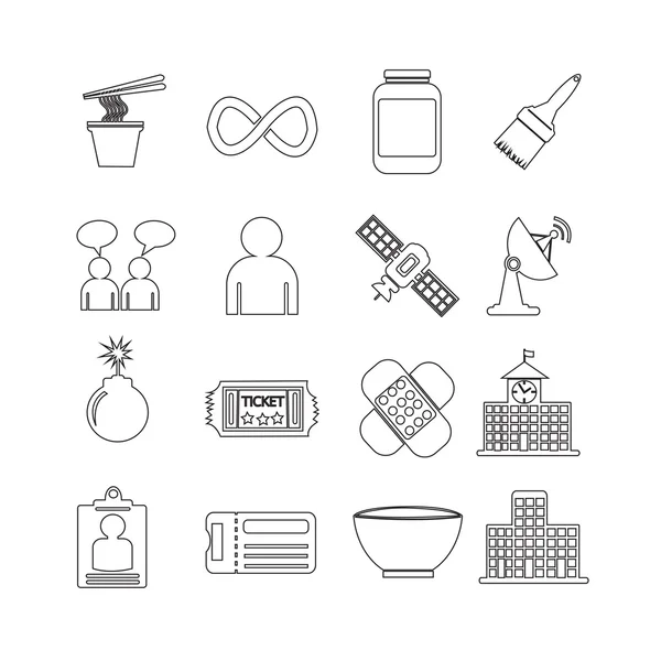 Set von Web-Icons für Website und Kommunikation — Stockvektor