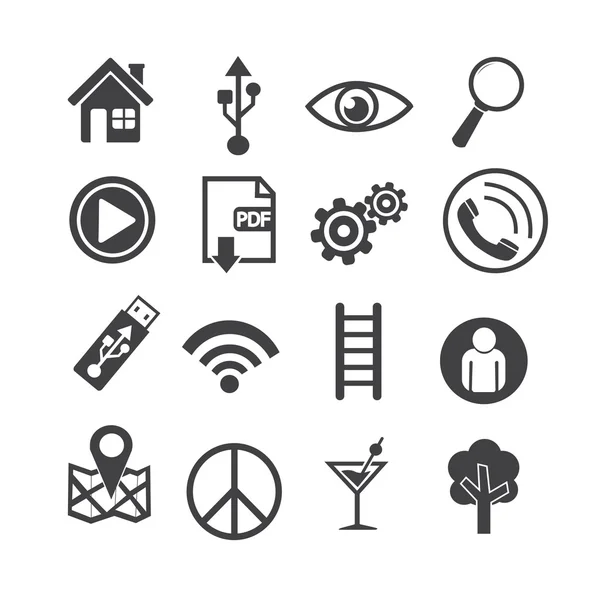 Set von Web-Icons für Website und Kommunikation — Stockvektor