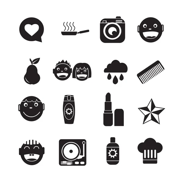 Set of web icons for website and communication — Stock Vector