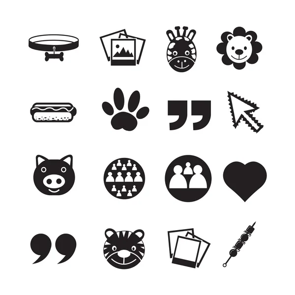 Set of web icons for website and communication — Stock Vector