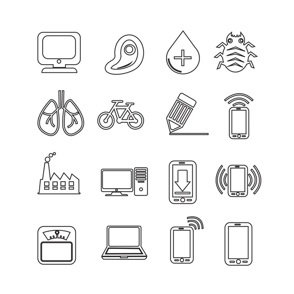 Set von Web-Icons für Website und Kommunikation — Stockvektor