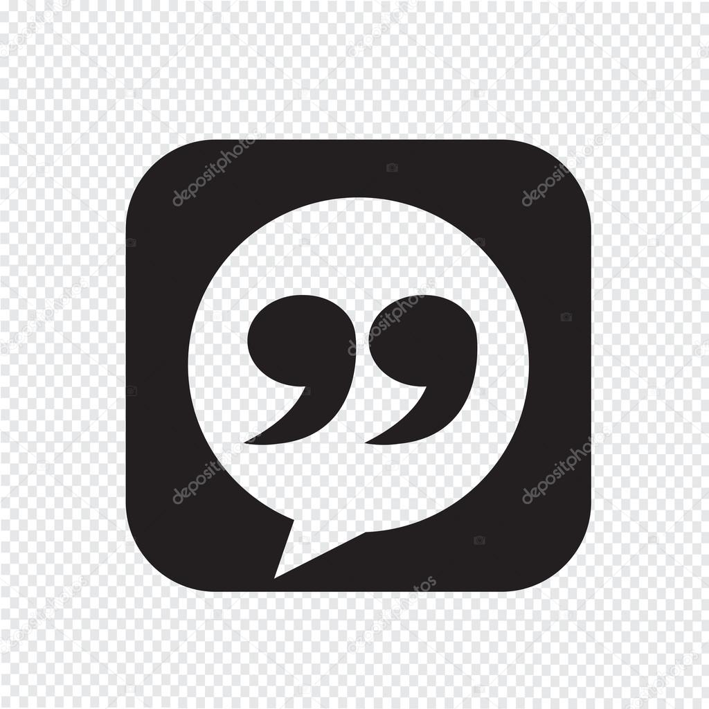 Blockquote sign icon Illustration