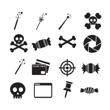 Web sitesi ve iletişim için web simgeler kümesi