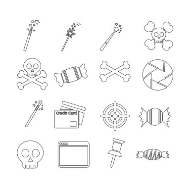 Web sitesi ve iletişim için web simgeler kümesi