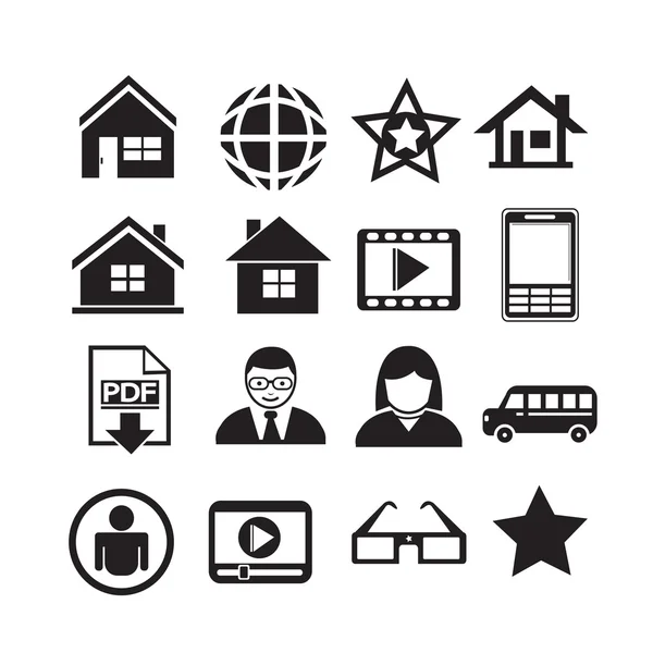 Set von Web-Icons für Website und Kommunikation — Stockvektor