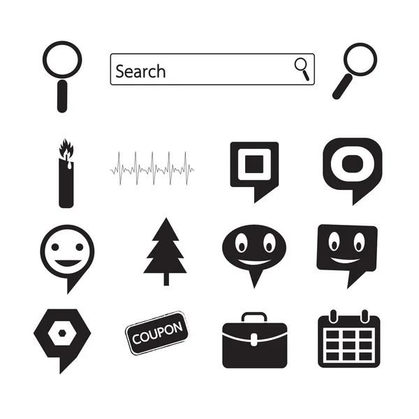 Conjunto de iconos web para sitio web y comunicación — Archivo Imágenes Vectoriales
