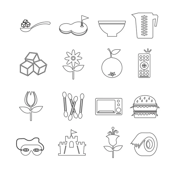 Set von Web-Icons für Website und Kommunikation — Stockvektor