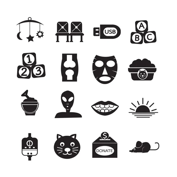 Set of web icons for website and communication — Stock Vector