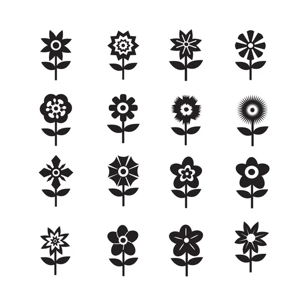 Набір піктограм квітів для веб-сайту — стоковий вектор